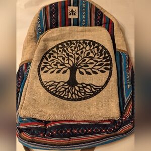 Yak & Yeti Hemp Bohemian Tree of Life Backpack Med/Large W/Padded Laptop Divider